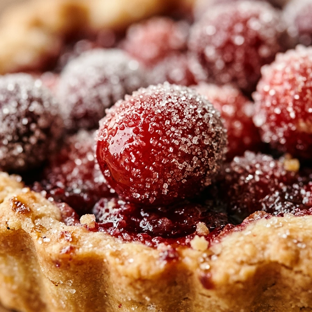 Sugared Cranberry Tart