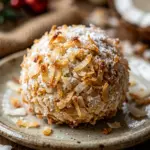 Toasted Coconut Snowball Christmas Cookies