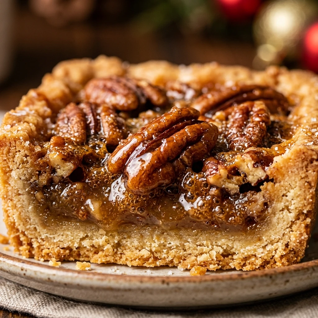 Toasted Pecan Christmas Butter Tart Squares