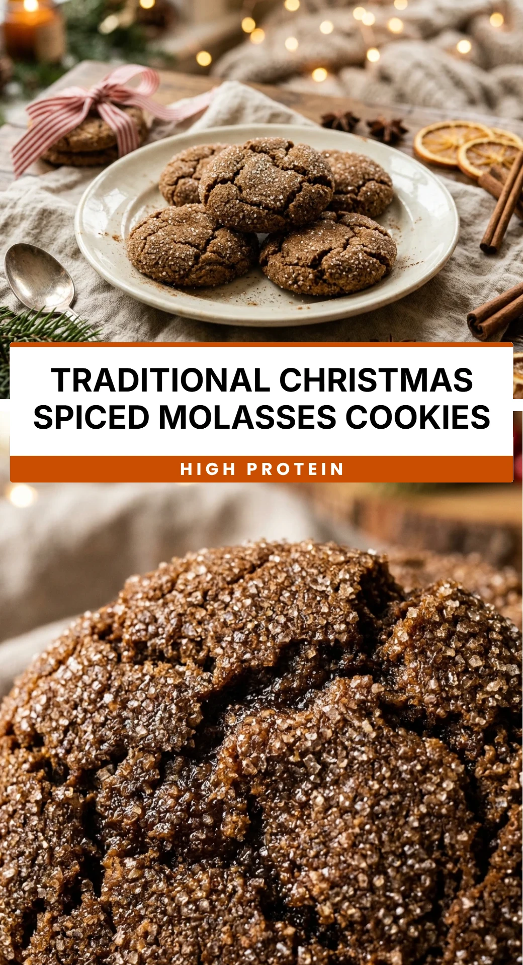 Traditional Christmas Spiced Molasses Cookies