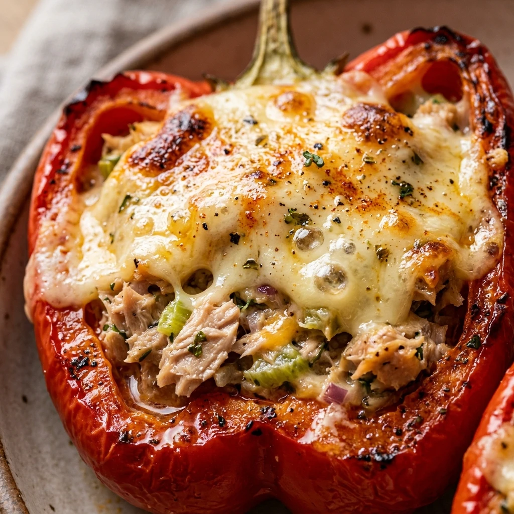 Tuna Melt Stuffed Bell Peppers
