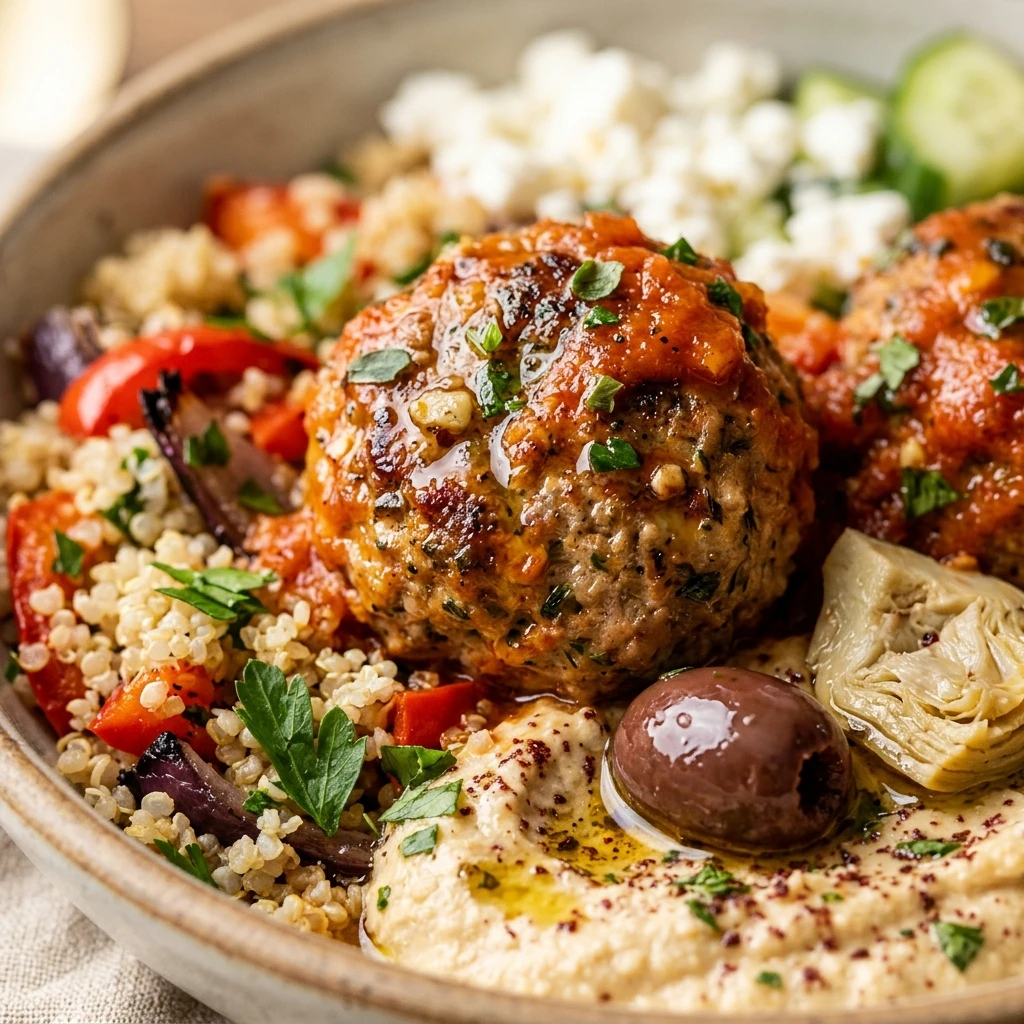 Turkey Meatball Mediterranean Bowls