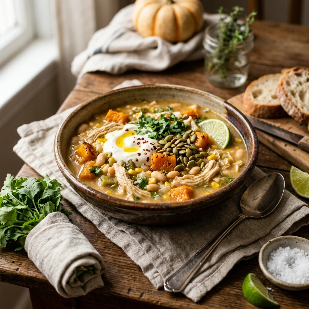 White Chicken Chili With Pumpkin Recipe