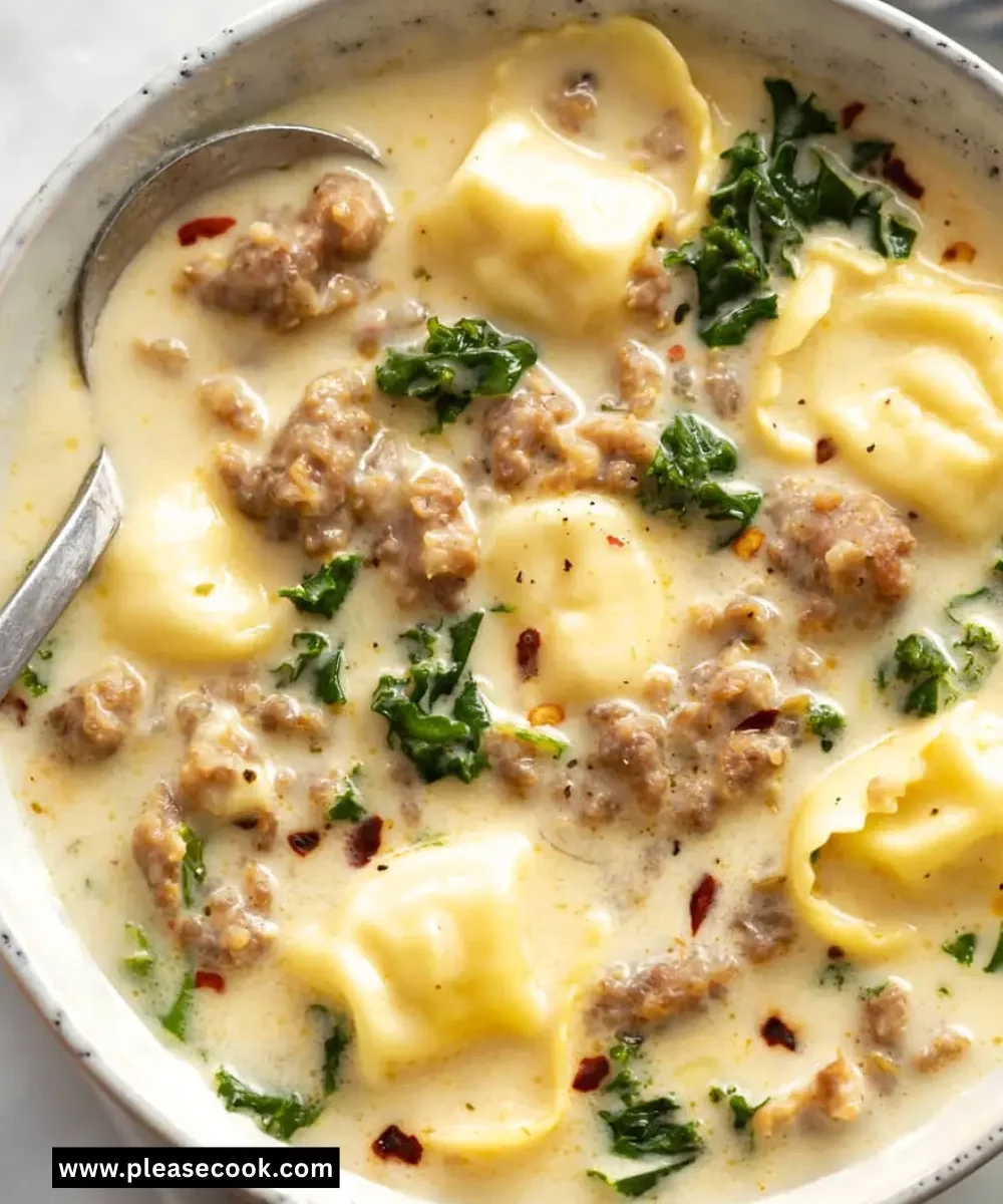 Creamy Sausage Tortellini Soup