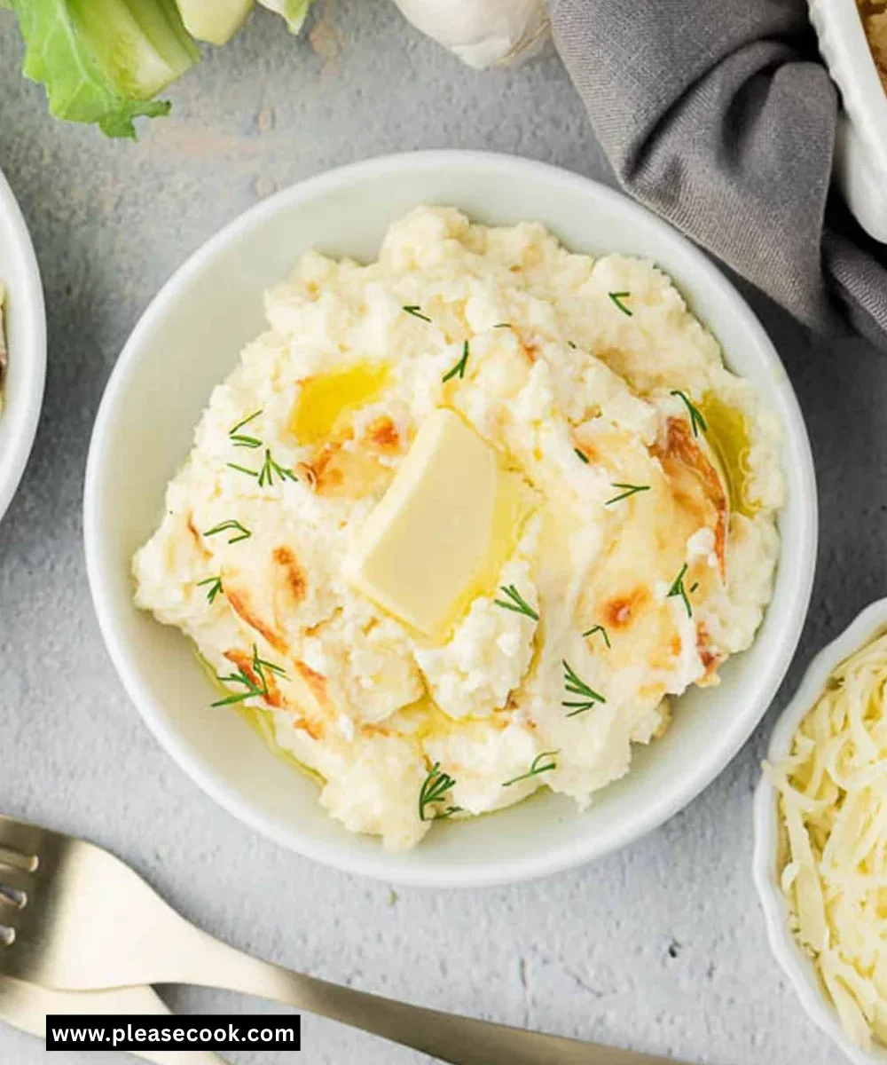 Cheesy Mashed Cauliflower